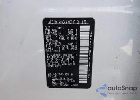 2012 Infiniti Qx56 from USA, damaged, VIN JN8AZ2NF3C9516134